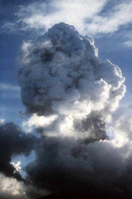 St Vincent in eruption, April 1979. Photo credit - Steve Sparks.